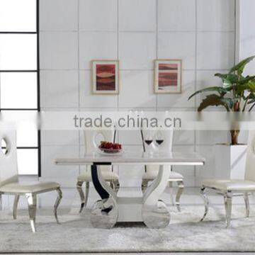 2014 / 2015 Fashion Stainless Steel Dining Table With Marble photo-2