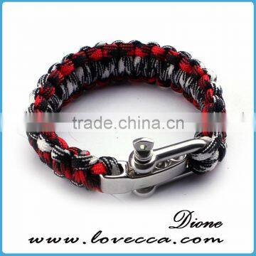 High Quality Warves Style Paracord Bracelet With Alloy Adjustable Shackle photo-3