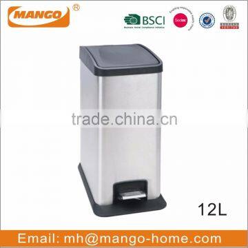Slim Kitchen Stainless Steel Foot Pedal Trash Bin photo-5