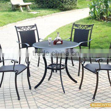 5pcs outdoor dining chair sets /in rattan/wicker garden /patio for outdoor special use in aluminum and rattan made in China