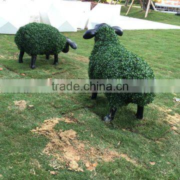 Fiberglass Goat Statue With Artificial Grass photo-5