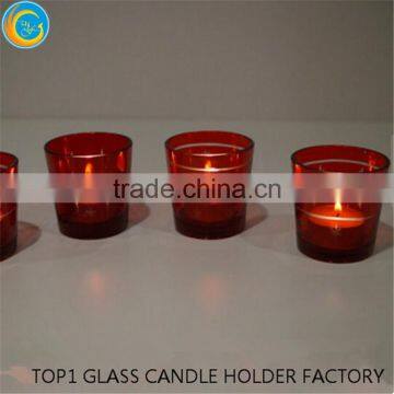 Red Tea Lights Holders for Church Wedding Decorations photo-2