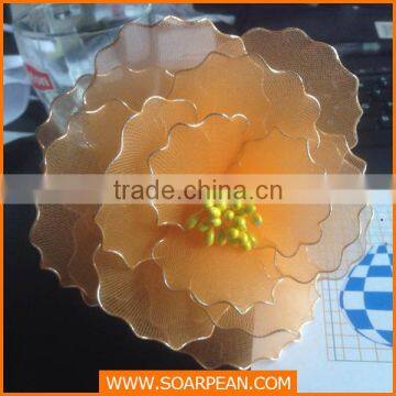 Artificial Silk Screen Flower & Wreath - Orange Color photo-2