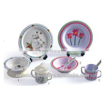 Cute design melamine dinner plate melamine dinner set for children