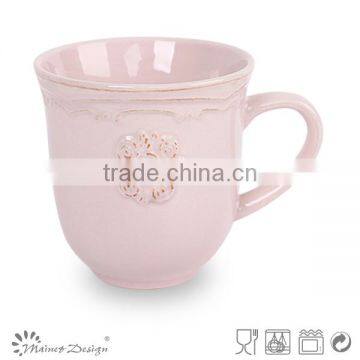 Ebossed Porcelain Mug Porcelain Mug Whole Sale With Flower photo-4