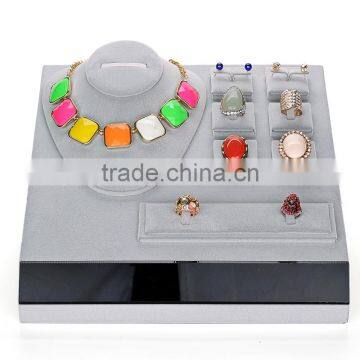 Velvet Cover MDF Necklace Ring Display Tray for Jewelry photo-4