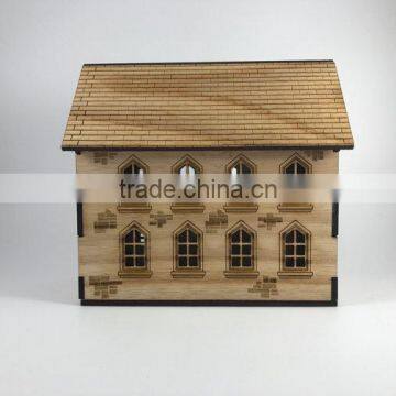 Wooden House Night Light - Tea Light Holder