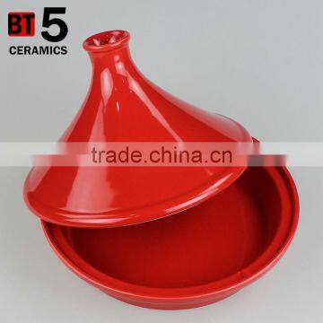 10"red Color Ceramic Cooker Stoneware Tagine Set photo-2