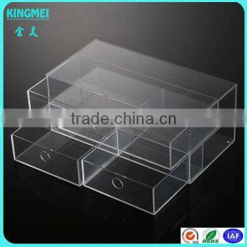 Customize Your Size and Logo Transparent Wholesale 3 Drawers Acrylic Jewelry Universal Box photo-4