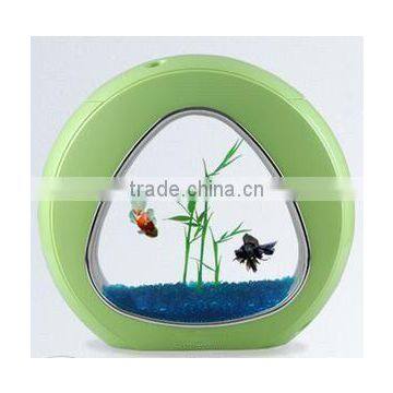USB Desktop ABS Acrylic Aquarium Fish Tank With LED Light Water Pump photo-3