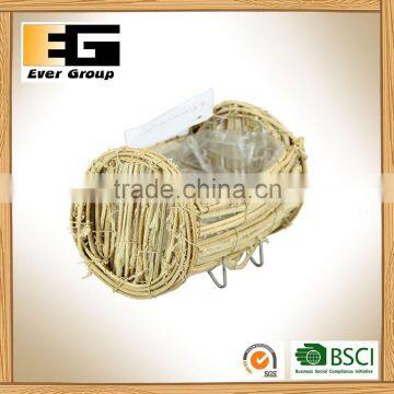 Handmade Nature Rattan Flower Planting Pots photo-3