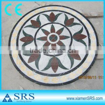 Polished round marble floor medallions patterns