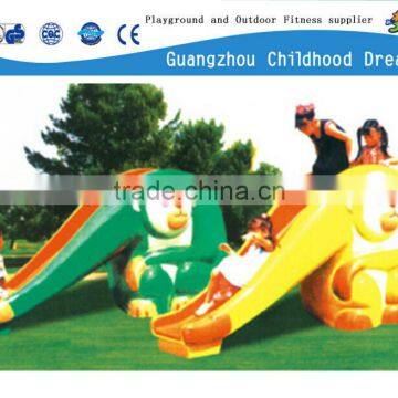 (HD-18805)Outdoor playground lovely monkey fiberglass slide