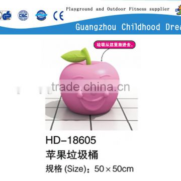 (HD-18605)Lovely Pink Apple Plastic Dust Bin