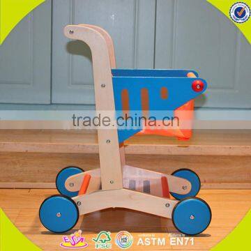 Wholesale Baby Wooden Shopping Cart Toy, Orange Color Wooden Shopping Cart Toy, Cheap Wooden Shopping Cart Toy W16E016 photo-4