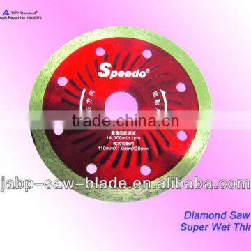 Super thin diamond saw blade wet cutting