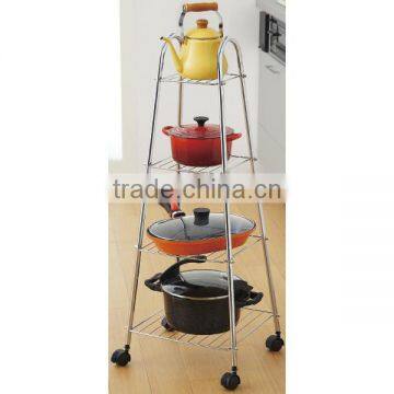 Kitchen Stainless Steel Wire Metal Storage Shelf photo-2