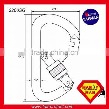 Galvanized Steel Captive Pin Type D ANSI 50kN Carabiner photo-6