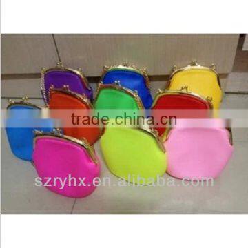 colourful hot selling silicone kids purse