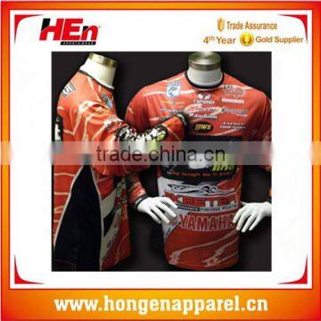 HongEn Apparel Sublimation Tournament Long Sleeve Fishing Jerseys/fishing Wear/fishing Clothing With Hoodies