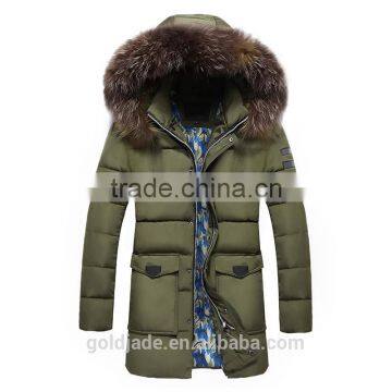 2016 Top Quality Wind Proof Mens Parka Winter Jacket With Fur Hood Parka Jackets Wholesale Blank photo-6