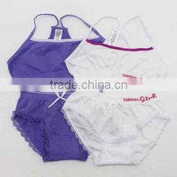 Kids seamless sports bra and panty set wholesales bra custom