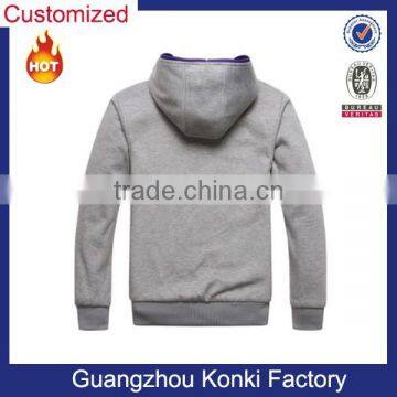 Custom Made 100% Cotton Printed Zipper Men's Hoodie photo-2