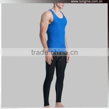 Mens Blank Top Compression Shirts Sleeveless and Compression Bottoms Thermal Tights Pants