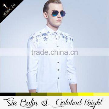 Comfortable Fabric Fashion Print Long Sleeve Custom Printed Hawaiian Zipper Shirt With Thai Silk photo-2