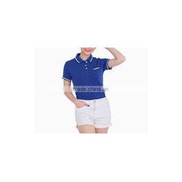 Women polo t shirt, short sleeve, 100% cotton