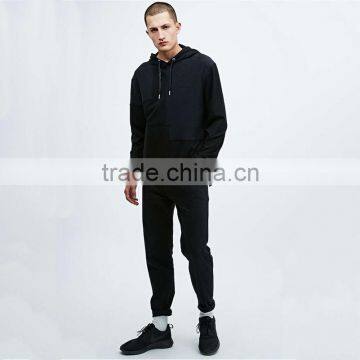 Oversized Pullover Hoody Black and Grey Combination Hoodie Hoodies Blank photo-2