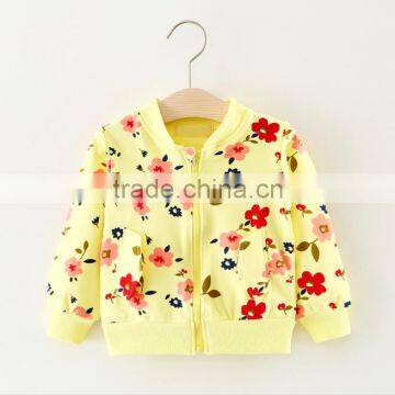 Zm40658b Baby Girls New Design Soft Coat Children Printed Cotton Jackets photo-4