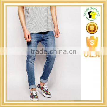 Mens Slim Fit Jeans Acid Wash Denim Jeans Custom Your Own