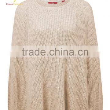 Fashion Knitted Women Merino Poncho Pattern photo-4