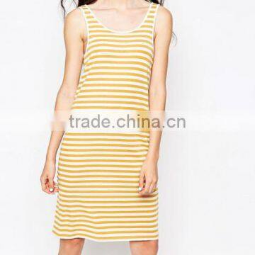 Hot saleas! fit stripe t-shirt dress women /Stripe Oversize Jersey Tank Dress