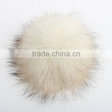 12-13cm Raccoon Fur Ball DIY Charm keyrings Fur Pom Pom Ball For shoes Headgear Hats Caps Pendant Chaveiro Scarves Accessory
