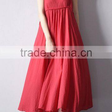 Z&M Lady Fashion Dress White Dress Linne Dress