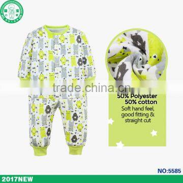 Soft touch and health winter long sleeve children wear set kids matching clothing set