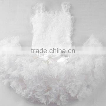 Hot wholesale white color Pettiskirts baby girls Ballet tutu Skirts dress Dance wear pettiskirt sets