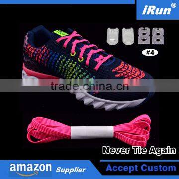 Flexible No Tie Shoe Lacing System - Easy to Untie Shoe Lace - Pink Simple-Tie Shoelaces for Son and Daughter