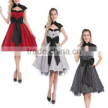 Vintage 1950's Rockabilly Wedding Party Cocktail Evening Prom Swing Dress photo-2