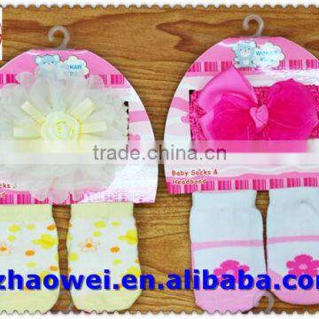 Wholesale Boutique Baby Headband +socks set