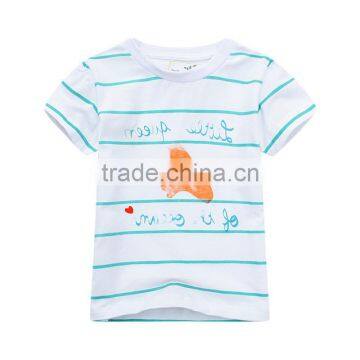 Wholesale summer cotton priting kids girl short sleeve t shirts