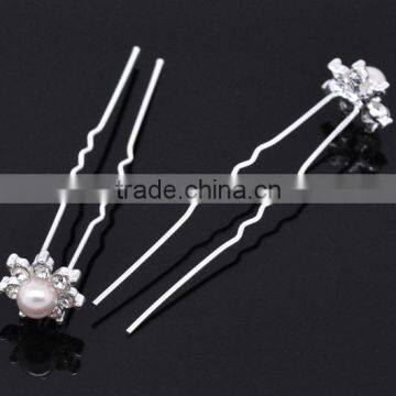 Wholesale 2-7/8" Rhinestone Flower Charm Wedding Hairpins
