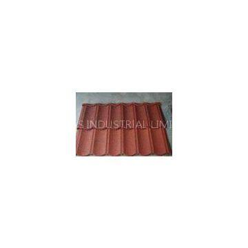 Steel Metal stone coated roof tiles Color Coated , Nosen / Shake System DX51D DX52D