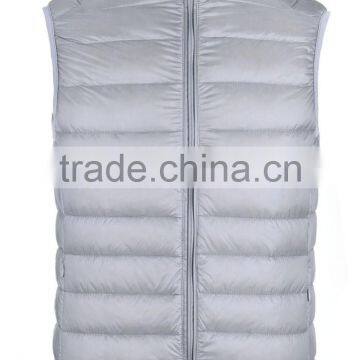 2017 Quilted Lightweight White Duck Down Men Sleeveless Winter Jacket