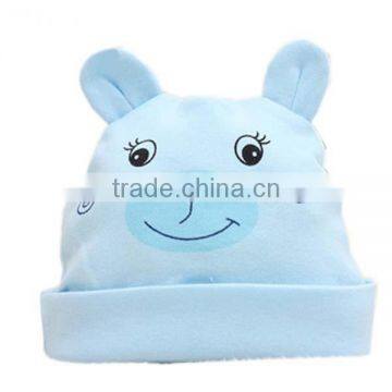 new design cartoon kitty newborn baby cap pure cotton baby beanie hat