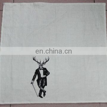 Printing pure linen napkin in ivory/natural color in a cheap price