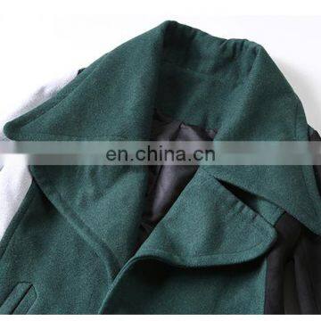 Woolen Clothes Designs for Ladies Long Mix Color Wool Trench Coat photo-4