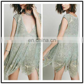 Sequin Applique Deep V Neck Chiffon Elegant Lady Party Standard Dancing Dresses NT6747